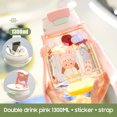 thumbnail image 3 of Water Bottle with Straw Lid / Lanyard Leakproof Portable 1300ML, 3 of 8