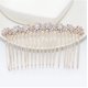 thumbnail image 4 of Peines laterales de aleación brillar con diamantes de imitación pinzas para el pelo de cristal y flores joyería nupcial plata oro, 4 of 5