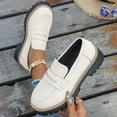 thumbnail image 5 of Womens Loafers Shoes Platform Chunky Casual Business Oxfords Lug Sole Slip on Dress Shoes Driving Walking Work Shoes, 5 of 8