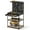 Black, variant on Gymax 32'' x 16'' Workbench w/ Pegboard 20PCS Tool Hooks Drawer & Open Shelves Black