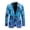 Blue Palm, variant on Men Gothic Sports Suit Jacket Skull Rose Print One Button Business Casual Blazer Wedding Coats for Halloween Party
