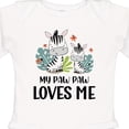 thumbnail image 4 of Inktastic Zebra My Paw Paw Loves Me Boys or Girls Long Sleeve Baby Bodysuit, 4 of 5