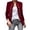Red, variant on YDFCWXW Women's Solid Color Stand Up Collar Cardigan Button Decoration Casual Long Sleeve Blazers Jacket Black, S