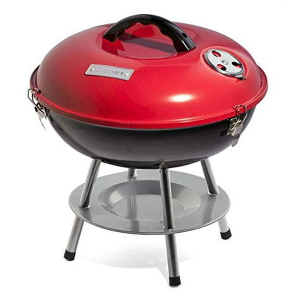 Cuisinart CCG-190RB Portable 14 Inch Charcoal Grill, Red (Certified Refurbished)
