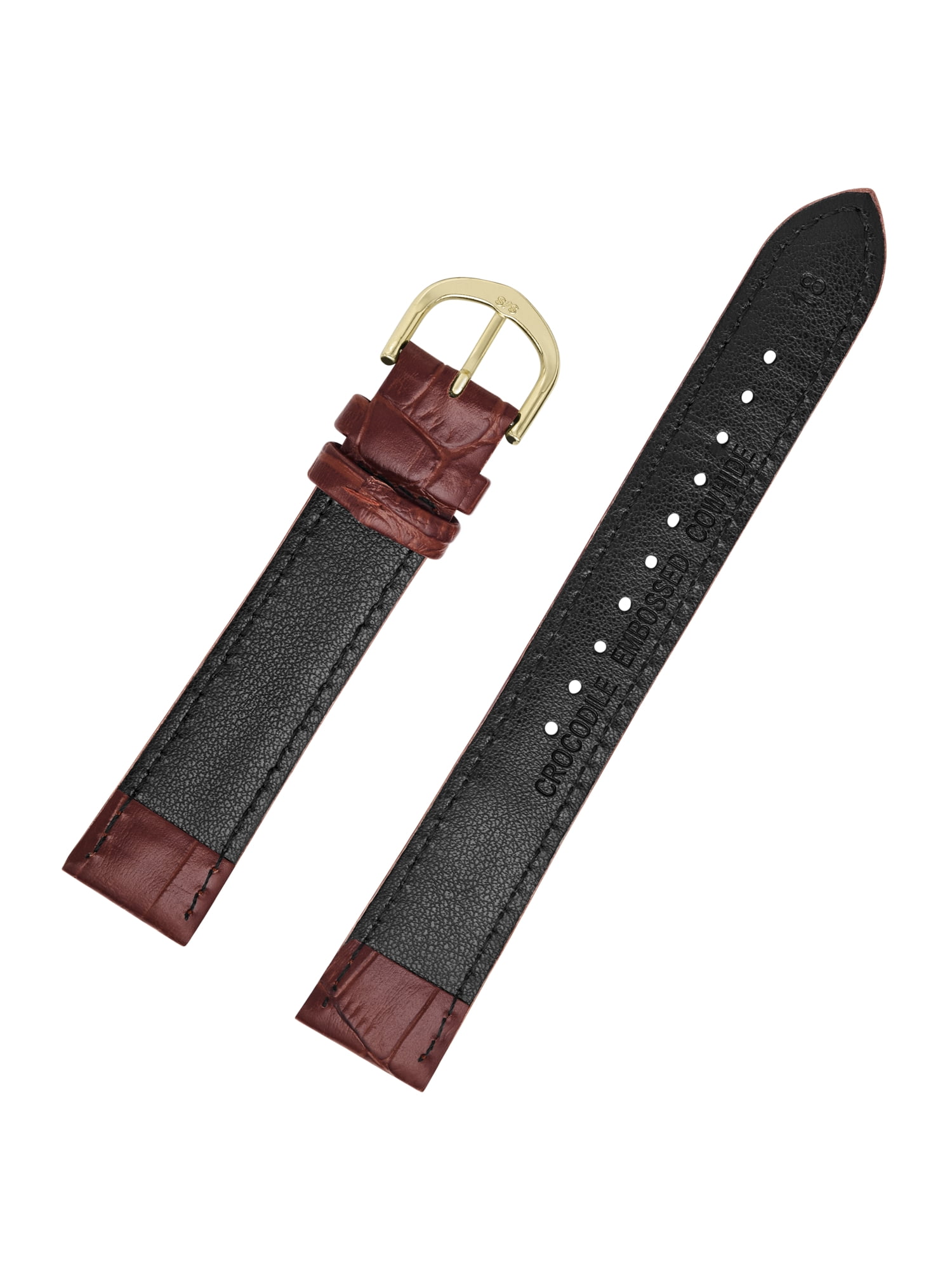 Unisex Watch Band Croc Brown