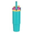 thumbnail image 2 of Ozark Trail 30oz Vacuum-Insulated Stainless Steel Dual Lid Insulated Tumbler, Double Wall Vacuum Insulated Travel Tumbler with Sip & Chug Lid,, Teal, 2 of 10