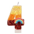 thumbnail image 1 of Goleeg Rainbow Candles for Cakes, Number 4 Candle Rainbow Cake Topper Rainbow Birthday Number Candles for Birthday Decorations Cartoon Themed Party Supplies, 1 of 5