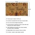 thumbnail image 4 of RugSmith Anti-Slip PVC Coir Machine Doormat Tufted Give Thanks, Natural, 18"x30", 4 of 5