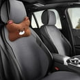 thumbnail image 4 of Xecvkr Adorable Four Seasons Universal Car Headrest with Breathable Ventilation and Cute Design for Improved Comfort, Safety, And Driving Experience - Includes One Headrest in Whi, 4 of 6