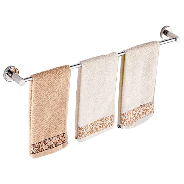 Rieles de Barra de Toalla Individuales montados en la Pared, Accesorios de Cocina de baño, Vara de Toalla de Acero Inoxidable Sus 304, 40 cm-120cm Opcional, Plata (Size : 50cm)