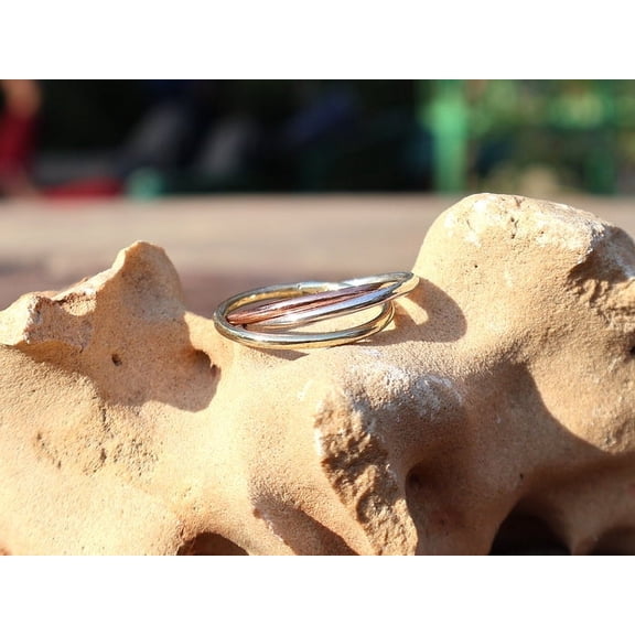 Heaven Crafts Triple Band Ring 925 Sterling Silver Statement Ring Handmade Ring Gift For Her Multi Band Ring