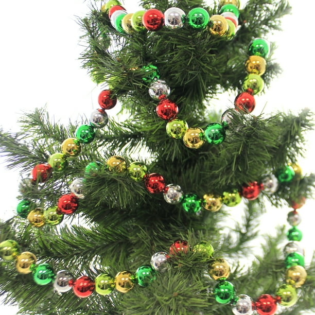 Christmas LARGE JOLLY BEAD GARLAND Plastic Multi Colored Tree Trim