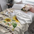 thumbnail image 6 of Fleece Blanket You Are My Sunshine Words Blankets, Soft Cozy Warm Flannel Throw Blanket, Retro Sunflowers on Paper Blanket for Bed Couch Sofa,50x60In, 6 of 9