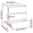 thumbnail image 5 of vidaXL 2 Piece Sideboard High Gloss White Engineered Wood, 5 of 5
