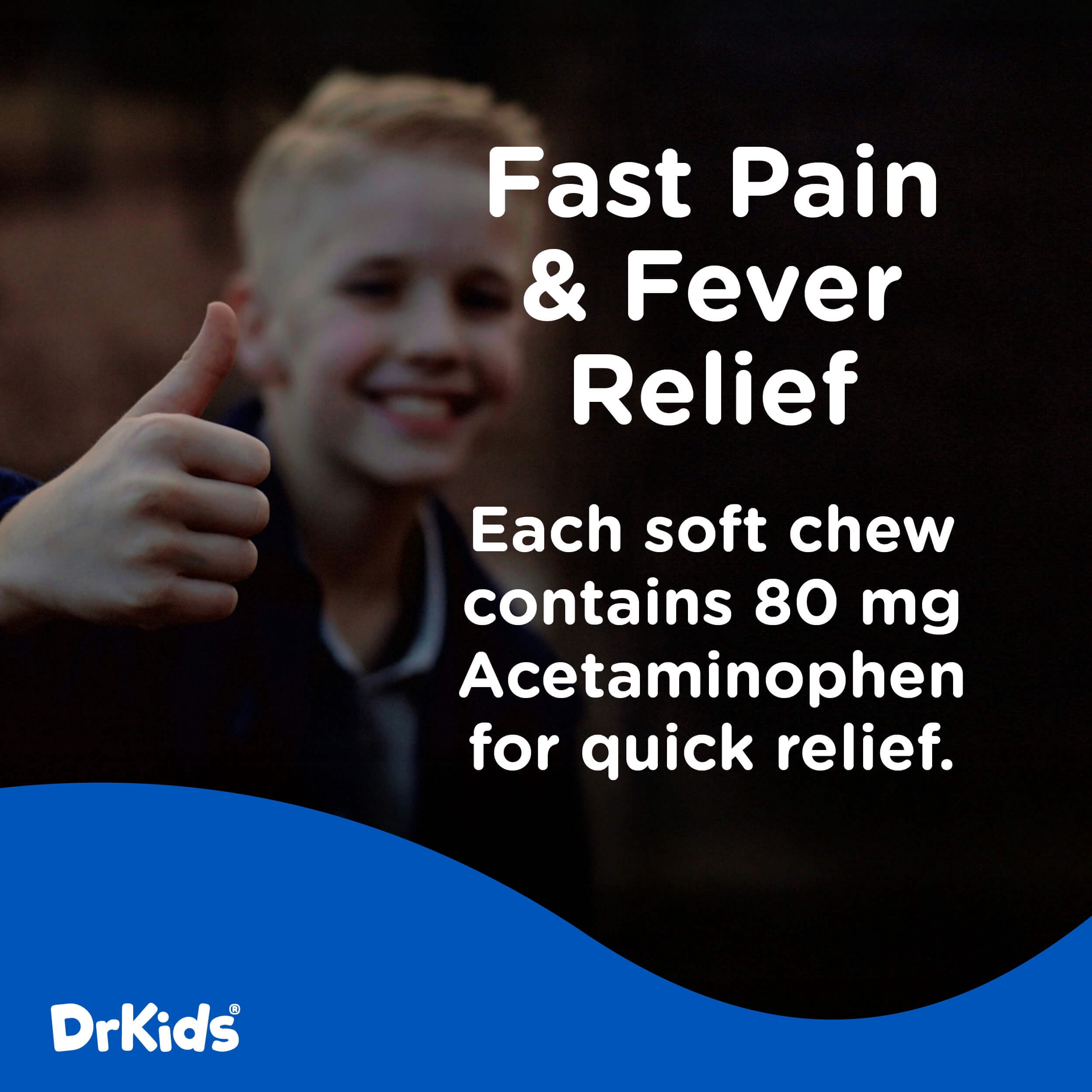 DrKids Children’s Pain and Fever Gummies, Acetaminophen, Travel Compliant (24 count)