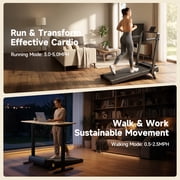 YPOO Foldable Treadmill with Incline, 2.5HP Portable Walking Pad with Handle for Home Office, LED Display, Remote Control and 300 lbs Capacity