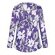 thumbnail image 4 of Puntoco Mujeres Moda Impreso Casual V-Cuello Manga Larga Camiseta Suelta Blusa tops Puntoco Puntoco-3620, 4 of 7