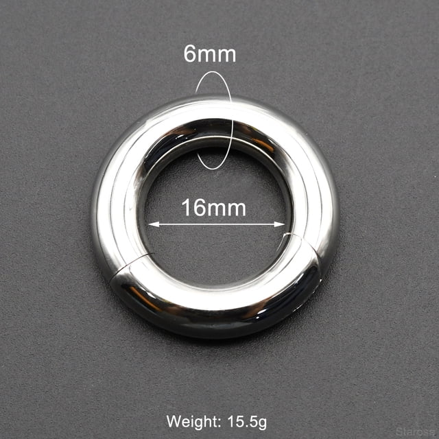 Smooth Hinged Stainless Steel Segment Hoop Ring 00G Large Size Septum Clicker BCR PA Piercing Nose Ring Ear Stretcher Weights
