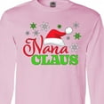 thumbnail image 4 of Inktastic Nana Claus with Christmas Santa Hat and Snowflakes Long Sleeve T-Shirt, 4 of 5