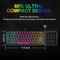 thumbnail image 3 of ZIYOU LANG K61 Wired Gaming Keyboard with RGB Backlit, Mechanical Feel, Black, 3 of 5