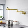 thumbnail image 3 of Sumerain Gold Pot Filler Faucet Wall Mount with Double Joint Swing Arms, 3 of 11