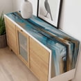 thumbnail image 4 of Turquoise Ombre Table Runner - 36 Inch Long, Kitchen Dining Table Runner Dresser Scarves, Brown Abstract Modern Gradient Retro Art Farmhouse Decor for Coffee Tables Wedding Party Banquet, 4 of 8