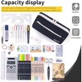 thumbnail image 3 of GFDYREE Big Capacity Pencil Case Pencil Pouch School Supplies for College Students Office Simple Stationery Pencil Holder Bag Teen Girls Women-Black, 3 of 6