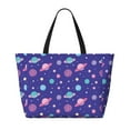 thumbnail image 2 of Fotbe Space Pattern Water-Resistant Beach Travel Bag - Large Capacity Tote with 7 Pockets, Lightweight Design for Women & Men, Perfect for Beach, Pool & Gym, 2 of 7