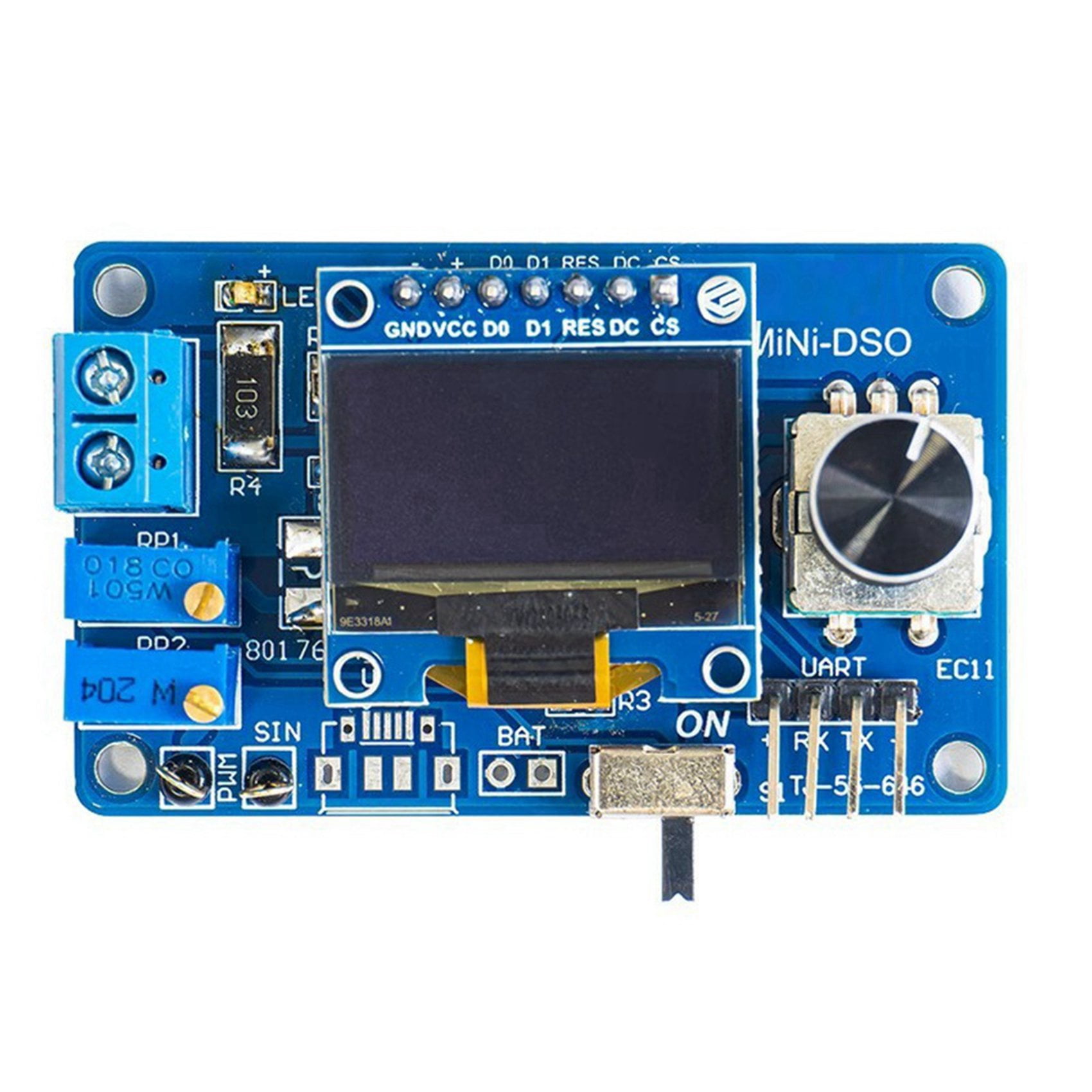 2X Mini DOS LCD Oscilloscope Kit STC8K8A Single Chip Microcomputer Electronic Soldering Practice Loose Without Shell,2 x Mini DOS LCD Oscilloscope DIY Kit,Blue