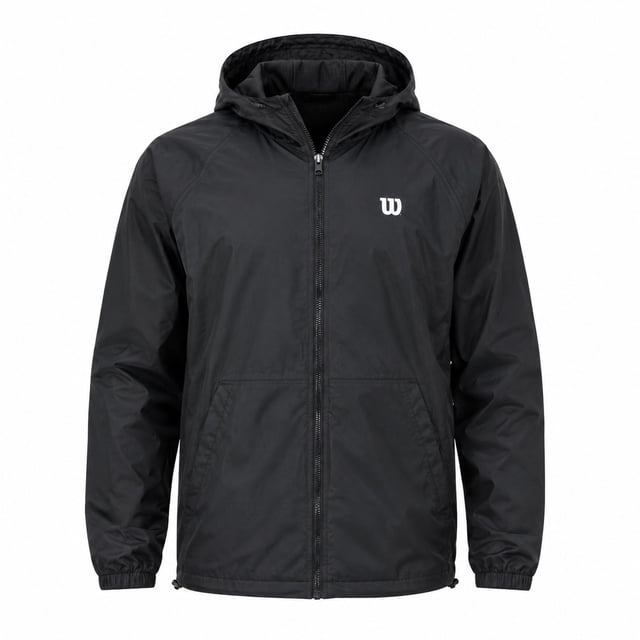 Chamarra Deportiva Wilson para Hombre Velocity Rompevientos Color Negro Talla EG