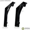 thumbnail image 5 of Ekena Millwork 1 1/2"W x 10"D x 12"H Legacy Wrought Iron Bracket, (Single center brace) (2-Pack), 5 of 5