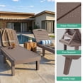 thumbnail image 6 of CDCASA Oversized Outdoor Chaise Lounge Chair with 5-Level Adjustable Backrest & Hidden Cup Holder, PP Resin Waterproof Patio Lounge Chairs for Outside(Taupe, Set of 2), 6 of 9