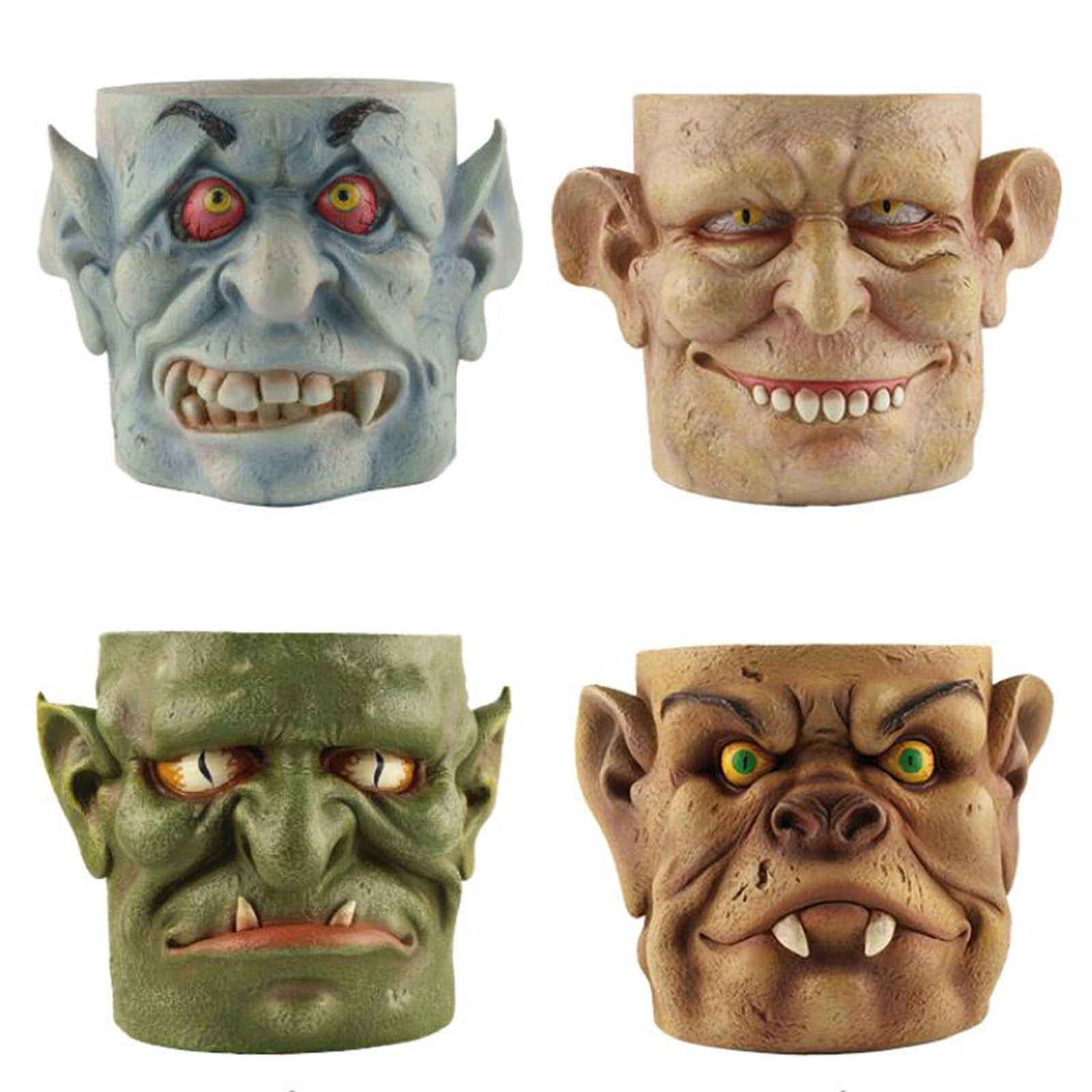 Harpi Flower Pots Outdoor Clearance, Facial with Funny Expressions, Resin Flower Pots, Garden Tabletops, Succulent Green Plants, and Potted Plant Decorations Gardening Pots, Planters & Accessories