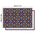 thumbnail image 5 of Tribal Style Boho Chic Vintage Flax Placemats Set of 6, 12x18 Inch Rustic Nordic Artistic Earthy Ethnic Patterns, Washable Style Table Mats for Dining Room, 5 of 5