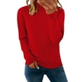 thumbnail image 4 of Duoif Chandails pour Femmes, Cardigan en Coton et Lin pour Femmes - Mode Estivale Chic pour Toutes les Occasions Chandails d'Automne pour Femmes Rouge TTTG, 4 of 9