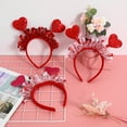 thumbnail image 2 of 3 diademas de corazón para mujer, tocado de Cupido para San Valentín, accesorios para fiestas, bodas y ocasiones especiales, 2 of 7
