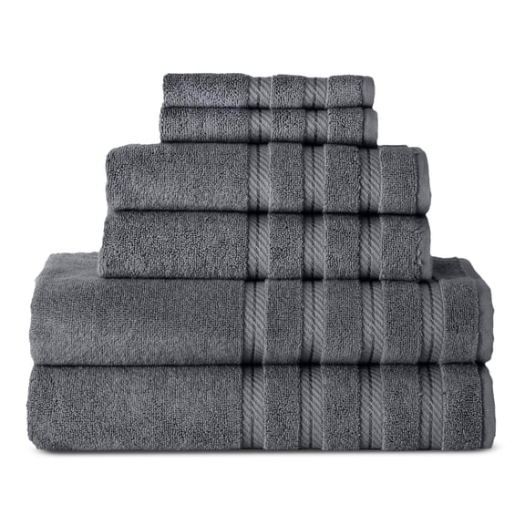 Classic Turkish Towels CTT - Luxury 6 Piece Towel Set, 100% Turkish Cotton, Quick Drying, Highly Absorbent & Comfy, Includes 2 Bath Towels, 2 Hand Towels & 2 Washcloths | (Light Green)