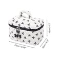 thumbnail image 2 of Unique Bargains 1 Pc Large Pendant Bow Makeup Bag Beige White Black Polyester, 2 of 6