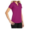 thumbnail image 4 of Yellow Rooster Women's Dry Zone Grid Polo T-Shirt Magenta S, 4 of 6