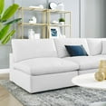 thumbnail image 5 of Sectional Sofa Set, Faux Vegan Leather, White, Modern Contemporary Urban Design, Living Lounge Room Hotel Lobby Hospitality, 5 of 10