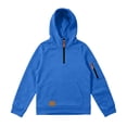 thumbnail image 6 of Boys Half Zip Hoodies Long Sleeve Fashion Casual Loose Fit Kids Pullover Sweatshirt Blue 6 Years, 6 of 7