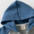 thumbnail image 6 of Cethrio Girls Hoodies with Pockets, Long Sleeve Zip up Casual Cotton Fall Outerwear Blue Size 6-7, 6 of 9