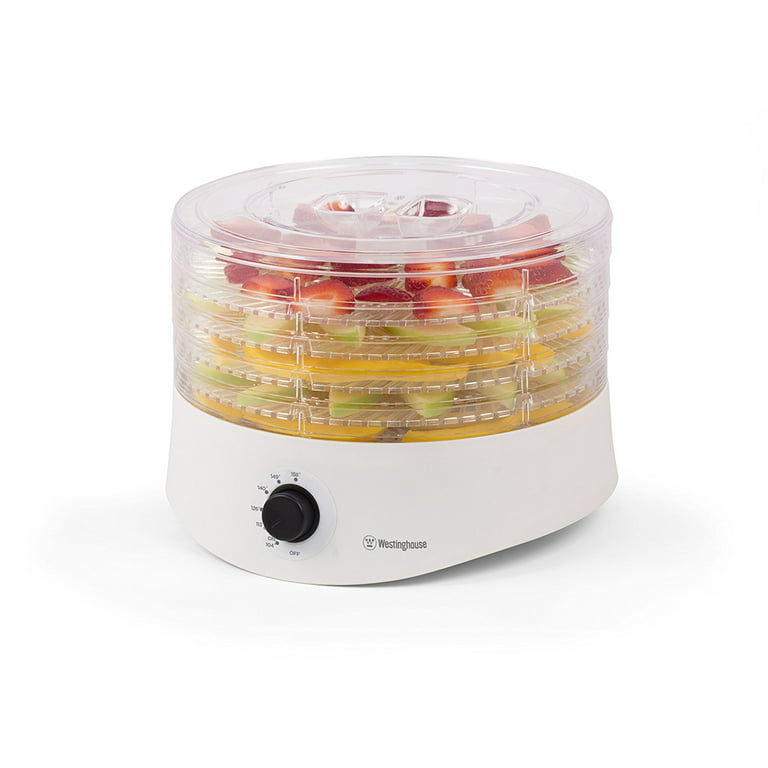 OVENTE 5-Stackable Clear Trays Grey Food Dehydrator Machine with Drying  Space 240W Electric Preserver and Dryer DF215GY - The Home Depot