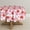 Pink, variant on Valentine''s Day Tablecloth 60×60 Inch Round, Pink Colored Love Hearts with Words Washable Table Cover for Party Picnic Dinner Decor