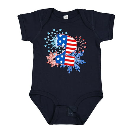

Inktastic Second Birthday- Fourth of July Fireworks Gift Baby Boy or Baby Girl Bodysuit