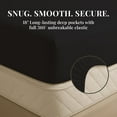 thumbnail image 3 of Sacred Thread Rayon Derived from Bamboo Sheets Twin XL Size, 18'' Deep Pocket Cooling Sheets for Hot Sleepers, 4 PC Cooling Sheets (Twin XL Size) (Black), 3 of 9