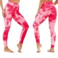 thumbnail image 3 of Womens Tie Dye Butt Lift Tik Tok Yoga Pants, 3 of 5
