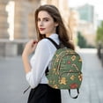 thumbnail image 6 of FORMRS Mini Backpack Purse for Women Quilted Travel Daypack Casual Shoulder Bag, Yellow Christmas Gingerbread, 6 of 7