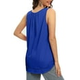 thumbnail image 6 of fatyb Tank Tops for Women Sleeveless Tunic Pleated Shirts Casual Crew Neck Blouses Womens Loose Tshirts, 6 of 6