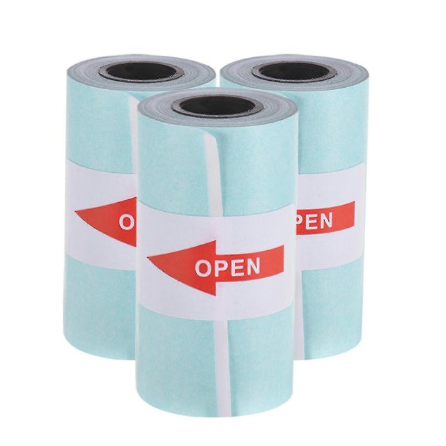 Rollo de papel adhesivo imprimible, papel térmico directo con autoadhesivo, 57 x 30 mm, para impresora térmica de bolsillo A6, para miniimpresora fotográfica Paperang P1/p2, 3 rollos
